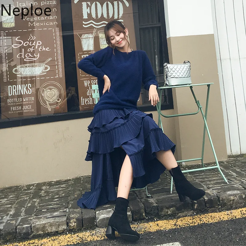 Neploe 2019 New Sweater Sets Long Sleeve O-neck Knitted Pullover + Sling Ruffles Patchwork Dress Fashion Women 2pcs Set 53579
Neploe 2019 New Sweater Sets Long Sleeve O-neck Knitted Pullover + Sling Ruffles Patchwork Dress Fashion Women 2pcs Set 53579