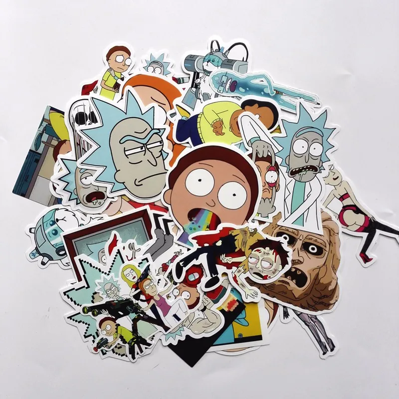 35Pcs Waterproof Rick and Morty Stickers [ Pack of 3 ]