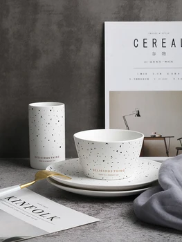 Household Tableware Terrazzo Pattern Plate Ceramic Bowl Cup Set Salad Bowl Soup Bowl
Household Tableware Terrazzo Pattern Plate Ceramic Bowl Cup Set Salad Bowl Soup Bowl