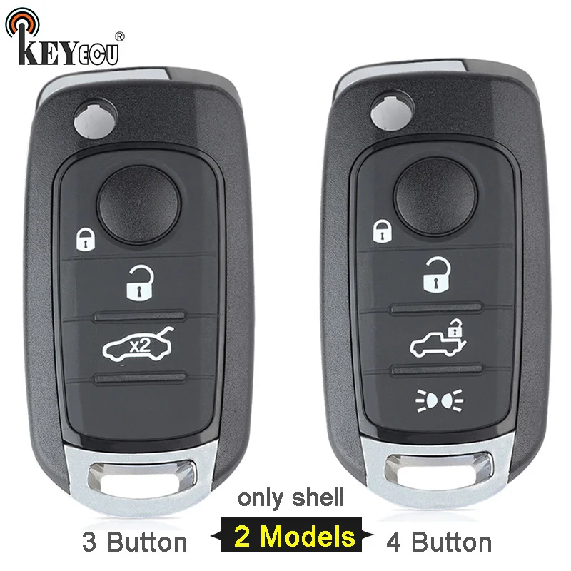 KEYECU for Fiat 500 500X Nuovo Grazie Tor Replacement 3 / 4 Button Flip Folding Remote Key Shell Case Fob with Uncut Blade Black
KEYECU for Fiat 500 500X Nuovo Grazie Tor Replacement 3 / 4 Button Flip Folding Remote Key Shell Case Fob with Uncut Blade Black