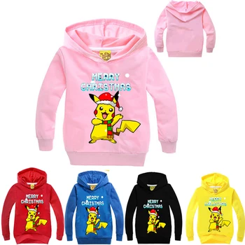 2018 New Kids Merry Christmas Sweatshirt Cotton POKEMON Pikachu Boys Girls Cosplay Costumes Long sleeve hoodies T-shirt Hooded
2018 New Kids Merry Christmas Sweatshirt Cotton POKEMON Pikachu Boys Girls Cosplay Costumes Long sleeve hoodies T-shirt Hooded