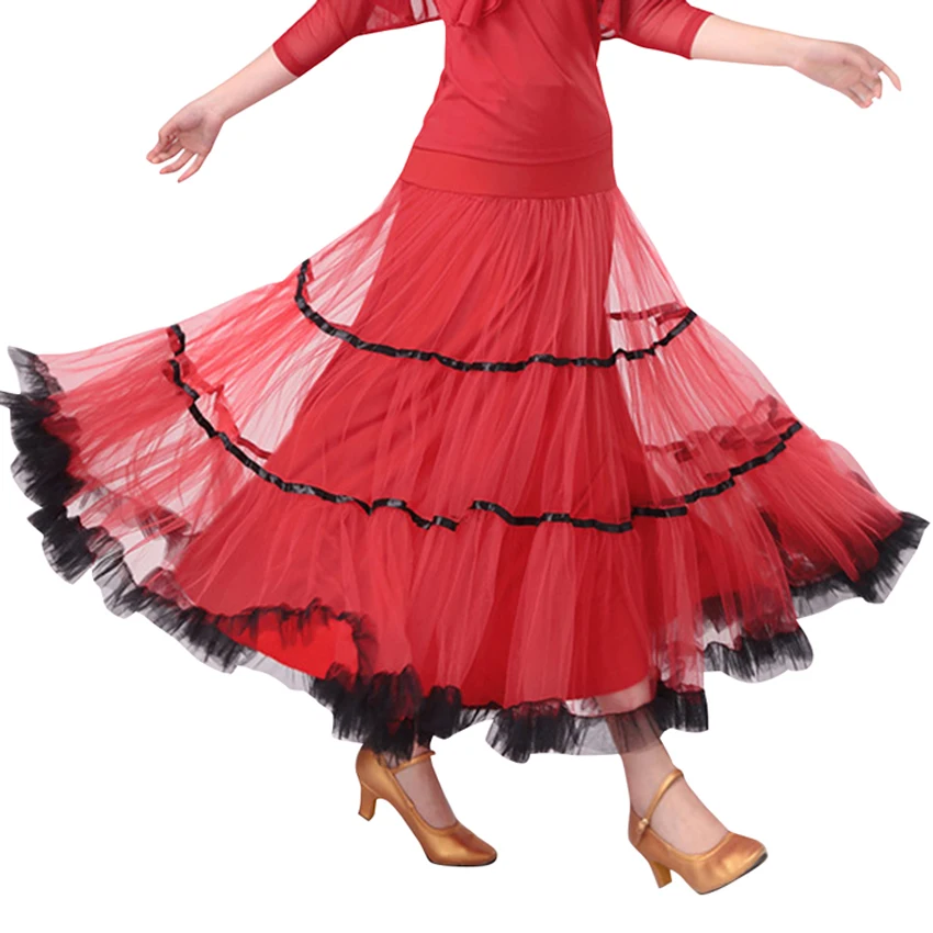 Ballroom Dance Skirt Long Length Spread hem Elegant Modern Dance Maxi Skirt Women Flamenco Latin Tango Practice Stage Costumes
Ballroom Dance Skirt Long Length Spread hem Elegant Modern Dance Maxi Skirt Women Flamenco Latin Tango Practice Stage Costumes