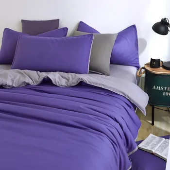 Hot Sale Purple/Gray Plain Double 4PCS Bedding Solid color bed sheet set bedclothes duvet cover sets pillow covers bedding set
Hot Sale Purple/Gray Plain Double 4PCS Bedding Solid color bed sheet set bedclothes duvet cover sets pillow covers bedding set