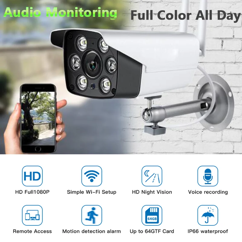 HD 1080P IP Wifi Audio Motion Surveillance Cameras With Night Vision Full Color Wireless Baby Monitor Security For Home Outdoor
HD 1080P IP Wifi Audio Motion Surveillance Cameras With Night Vision Full Color Wireless Baby Monitor Security For Home Outdoor