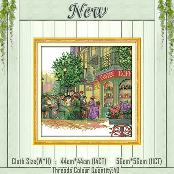 A street cafe diy painting decor counted printed on the canvas DMC 11CT 14CT kit Chinese Cross Stitch embroidery needlework Set
A street cafe diy painting decor counted printed on the canvas DMC 11CT 14CT kit Chinese Cross Stitch embroidery needlework Set