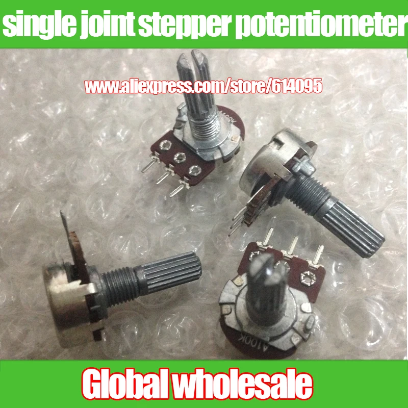 10pcs single joint stepper potentiometer A5K A10K A20KA50KA100K A500K A1M / handle including threaded length 20MM
10pcs single joint stepper potentiometer A5K A10K A20KA50KA100K A500K A1M / handle including threaded length 20MM
