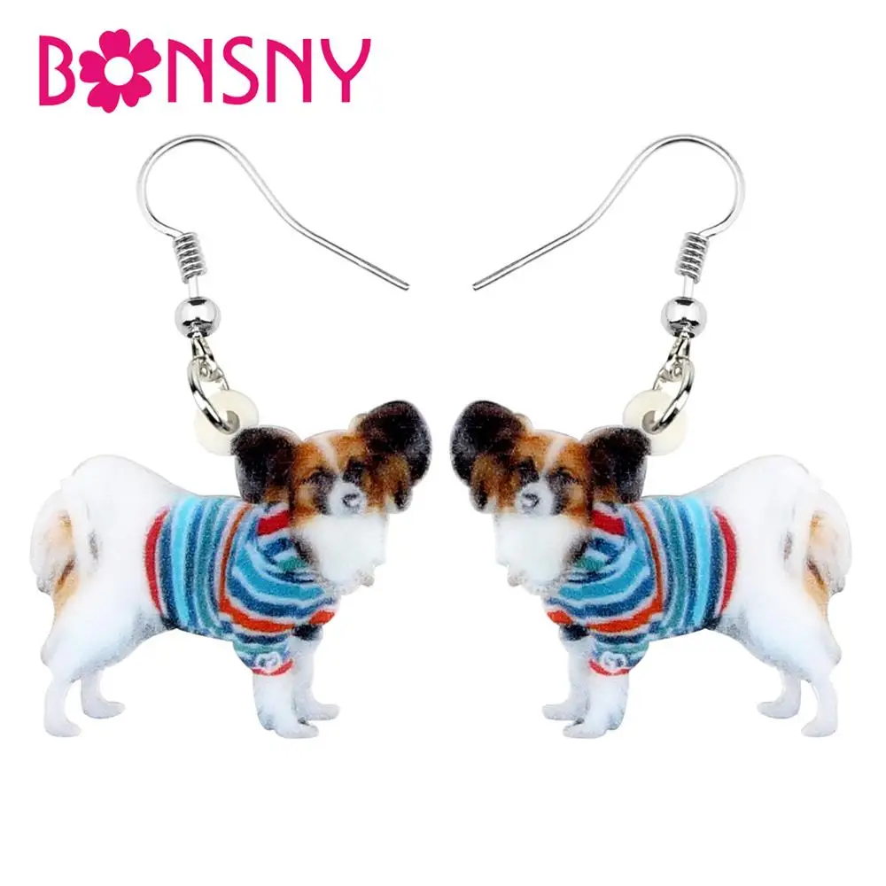 Bonsny Acrylic Fashion Striped Coat Papillon Dog Earrings Dangle Drop Unique Jewelry For Women Girls Pet Lovers Charm Gift
Bonsny Acrylic Fashion Striped Coat Papillon Dog Earrings Dangle Drop Unique Jewelry For Women Girls Pet Lovers Charm Gift