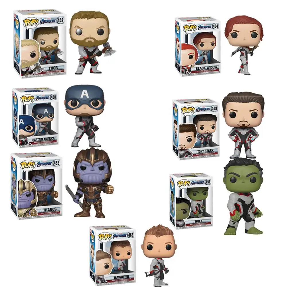 Funko POP NEW Avengers Endgame HULK THOR THANOS BLACK WIDOW CAPTAIN Vinyl Action Figures Collection Model toys
Funko POP NEW Avengers Endgame HULK THOR THANOS BLACK WIDOW CAPTAIN Vinyl Action Figures Collection Model toys
