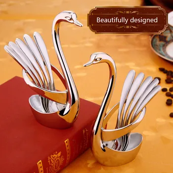 European Dinner Tableware Set spoon fork 304 Stainless Steel Dinnerware Set Portable Cutlery Set Swan Holder Table Tableware
European Dinner Tableware Set spoon fork 304 Stainless Steel Dinnerware Set Portable Cutlery Set Swan Holder Table Tableware