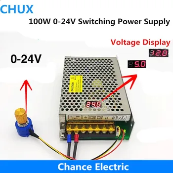 

100W Digital Display Switching Power Supply Voltage Adjustable DC 0-24V 4A Whole Range Adjustable Power Supply for led