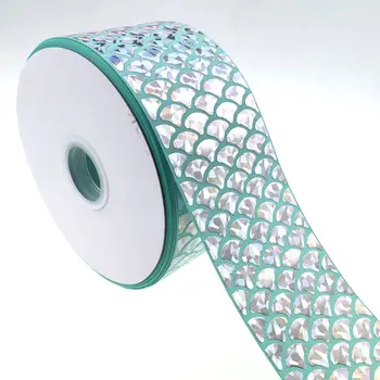 BOCA 75MM silver fish scale hologram grosgrain ribbon , 100 yards DIY handmade material
BOCA 75MM silver fish scale hologram grosgrain ribbon , 100 yards DIY handmade material