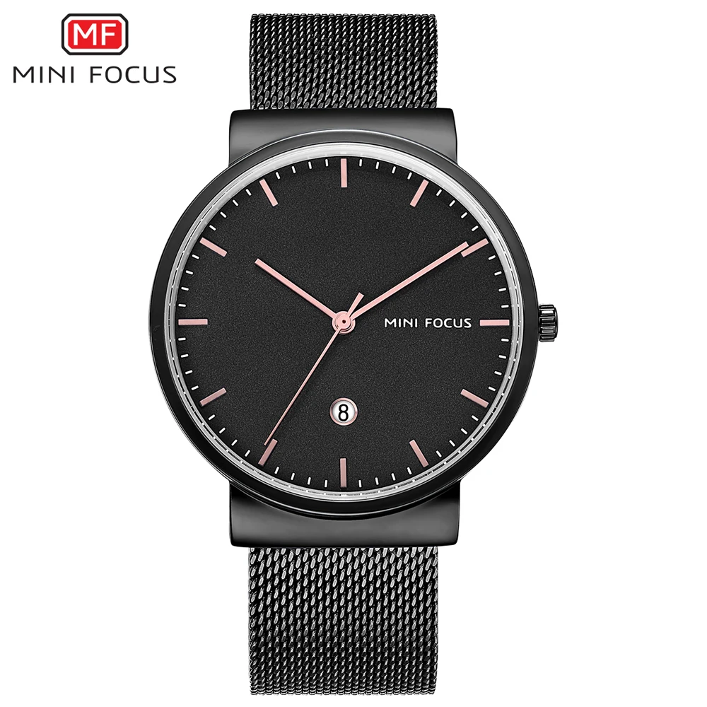 MINI FOCUS Men's Luxury Quartz Watches Waterproof Business Dress Wristwatch Man Mesh BandRelogios Masculino Clock MF0184G Black
MINI FOCUS Men's Luxury Quartz Watches Waterproof Business Dress Wristwatch Man Mesh BandRelogios Masculino Clock MF0184G Black