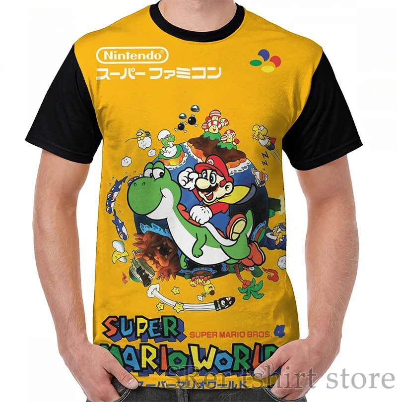 Funny print men t shirt women Tops tee Super Mario World Graphic T-Shirt men O-neck Short Sleeve Casual tshirts
Funny print men t shirt women Tops tee Super Mario World Graphic T-Shirt men O-neck Short Sleeve Casual tshirts