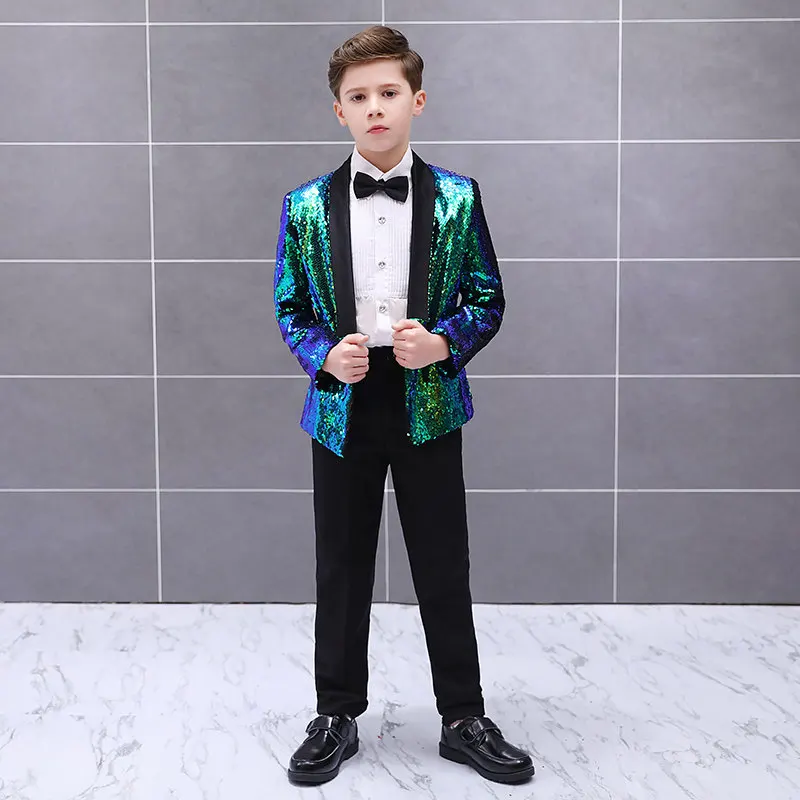 Dual-color Sequin Boys Festival Clothes Young Boy Stage Wear Boys Fashion Tuxedo kids jacket
Dual-color Sequin Boys Festival Clothes Young Boy Stage Wear Boys Fashion Tuxedo kids jacket