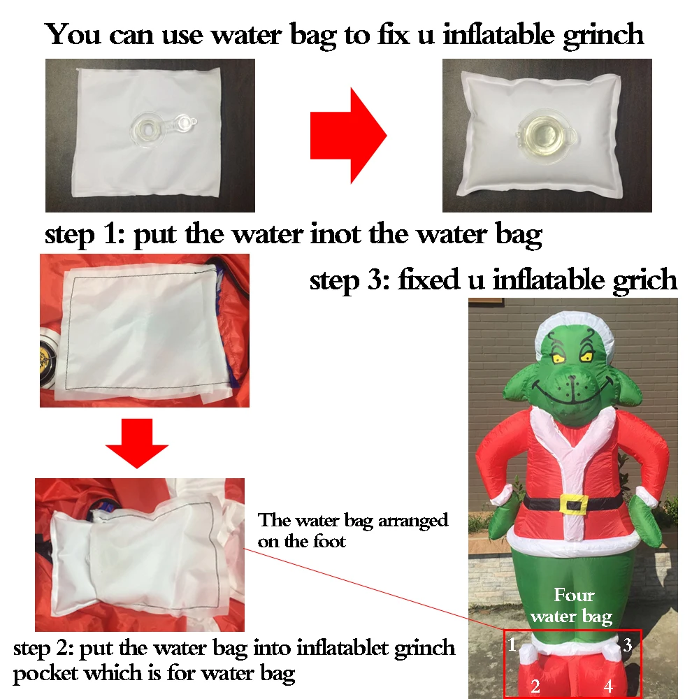 Inflatable Grinch 7 Feet Christmas Decoration Gemmy Christmas Dog