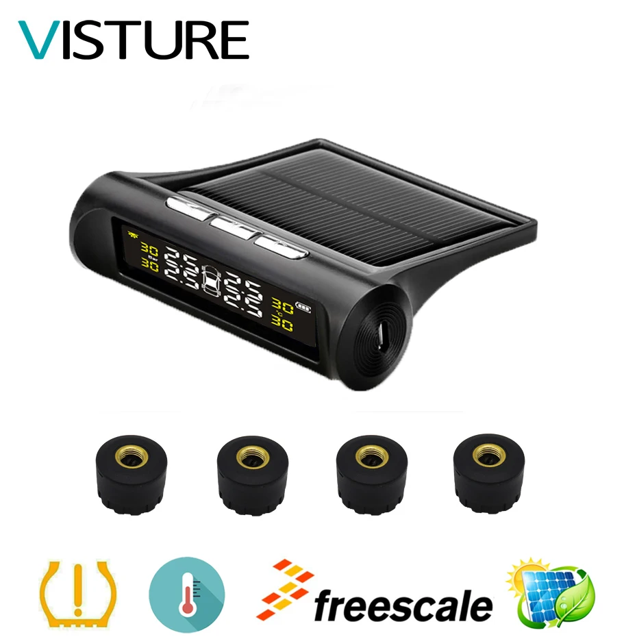 2019 New Car Tire Pressure Alarm Monitor System Solar Power TPMS 4 External Sensor Temperature Alert Sun Energy Visture T06W
2019 New Car Tire Pressure Alarm Monitor System Solar Power TPMS 4 External Sensor Temperature Alert Sun Energy Visture T06W
