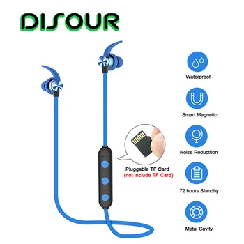 DISOUR Bluetooth Headset Sport Running Magnetic Stereo Mini Wireless Earphones With MIC Support TF card For IPhone Xiaomi Huawei
DISOUR Bluetooth Headset Sport Running Magnetic Stereo Mini Wireless Earphones With MIC Support TF card For IPhone Xiaomi Huawei