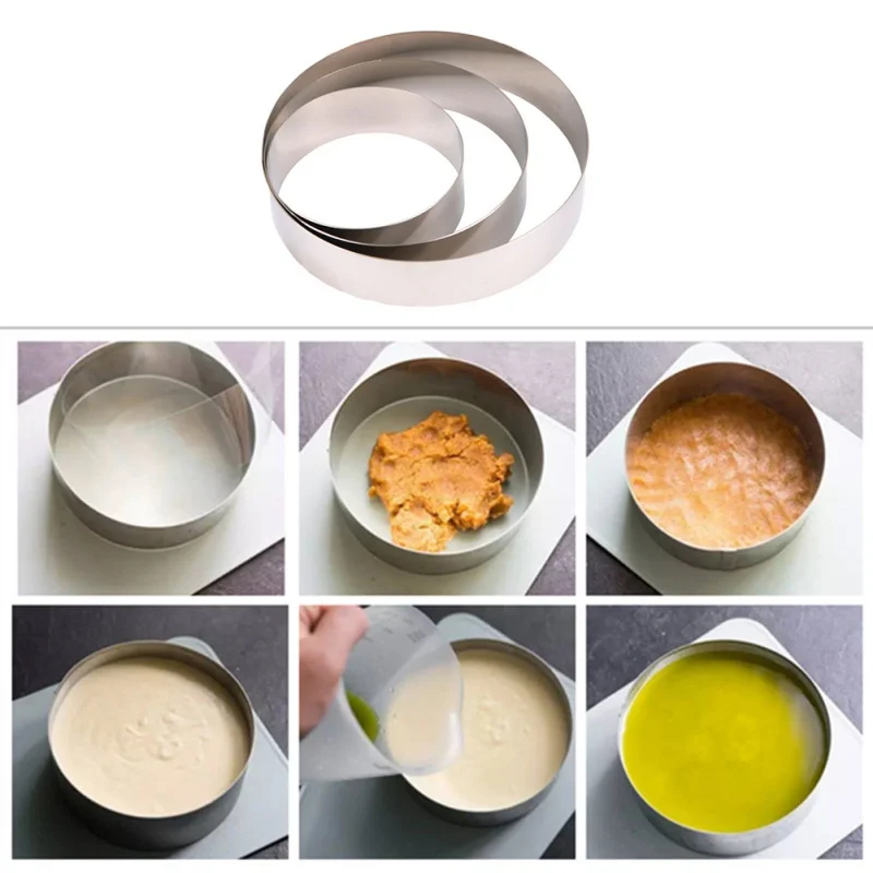 DIY Fondant Stainless Steel 3D Round Shape Mousse Ring Cake Mold Mousse Cake Ring Baking Cake Decorating Tools
DIY Fondant Stainless Steel 3D Round Shape Mousse Ring Cake Mold Mousse Cake Ring Baking Cake Decorating Tools