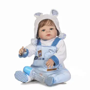 56cm soft full silicone simulation baby boy with new Fiber hair Creative kids gifts silicone reborn baby dolls
56cm soft full silicone simulation baby boy with new Fiber hair Creative kids gifts silicone reborn baby dolls