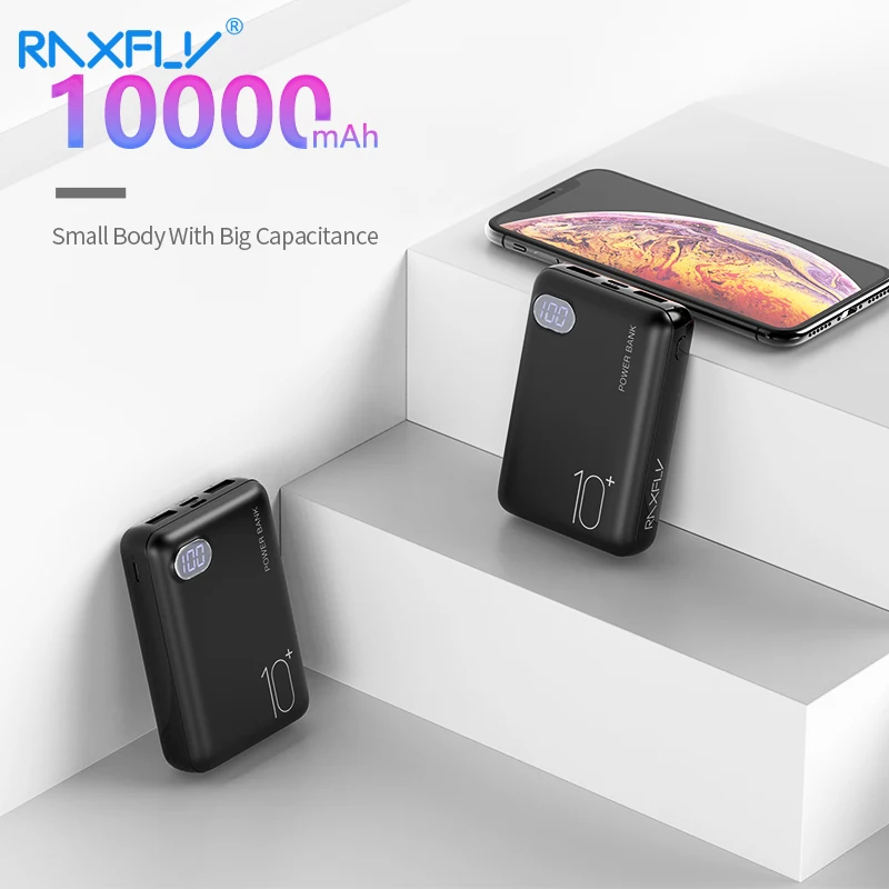 RAXFLY Mini Power Bank 10000mAh Dual USB Output 3 Type Input PowerBank For Xiaomi Batterie Externe Charger Carregador Portatil
RAXFLY Mini Power Bank 10000mAh Dual USB Output 3 Type Input PowerBank For Xiaomi Batterie Externe Charger Carregador Portatil