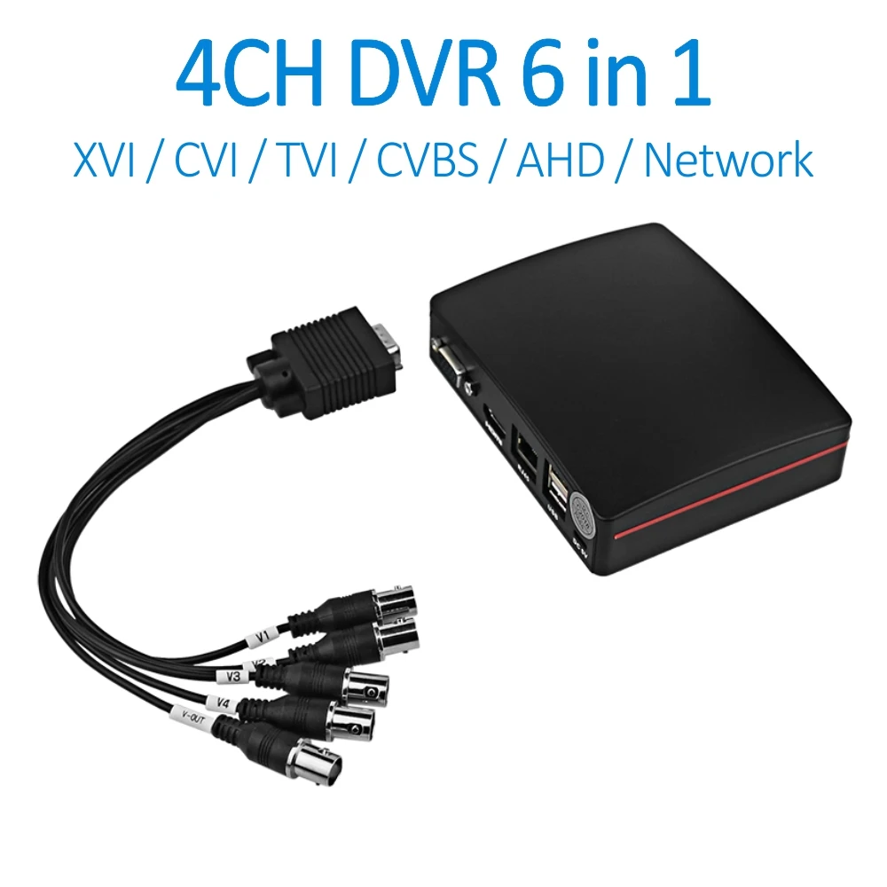 doerguin 4CH TVI XVI CVI AHD Analogue Network Digital Video Recorder 6 in 1 2MP Super Mini DVR XMEYE App TF Card USB HDD Record
doerguin 4CH TVI XVI CVI AHD Analogue Network Digital Video Recorder 6 in 1 2MP Super Mini DVR XMEYE App TF Card USB HDD Record