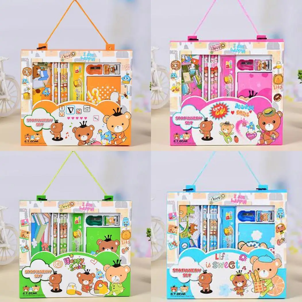 Kids Stationary Set Pencil Box Pencil Ruler Eraser Paper Notebook Blue, Green, Pink, Yellow Children Gifts
Kids Stationary Set Pencil Box Pencil Ruler Eraser Paper Notebook Blue, Green, Pink, Yellow Children Gifts