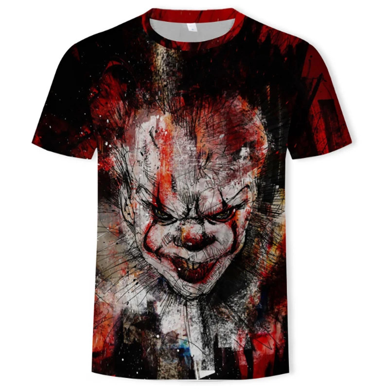 Horror Movie IT Clown Joker 3D Print T-shirt Men Women Harajuku Hip Hop Streetwear T-shirts 2019 Fashion Casual Clothes Tops
Horror Movie IT Clown Joker 3D Print T-shirt Men Women Harajuku Hip Hop Streetwear T-shirts 2019 Fashion Casual Clothes Tops