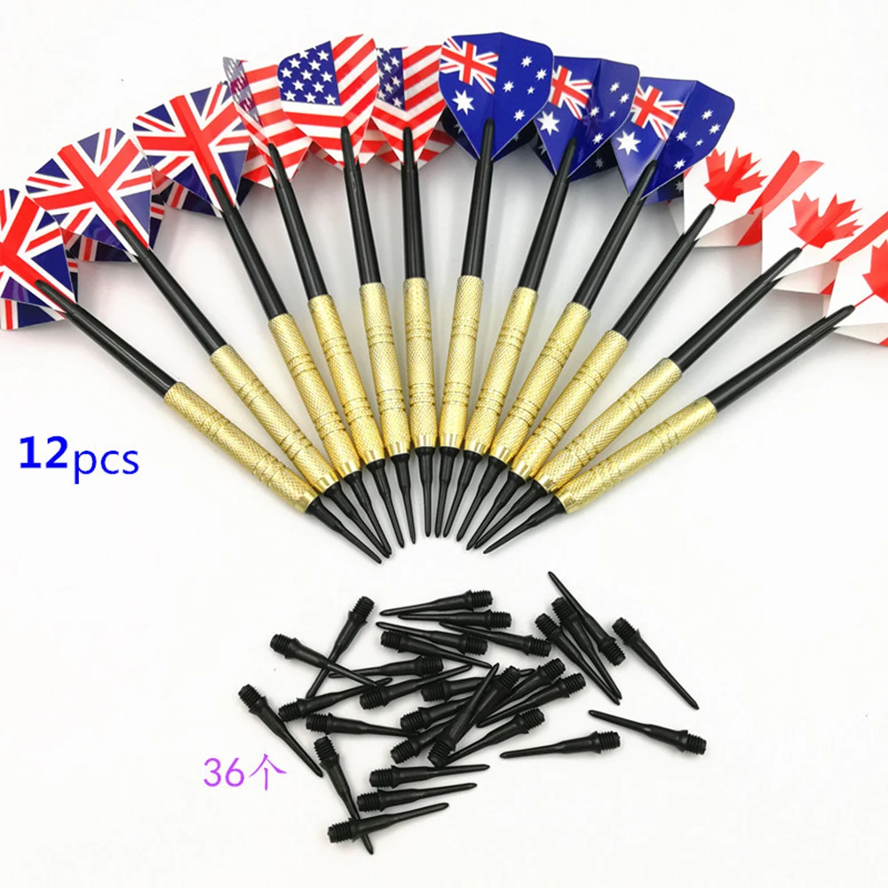 12 Pcs/Sets of Darts Professional Plastic Soft Tip Darts With 36 Extra Tips Nice Flights Needle Replacement For Electronic Dart
12 Pcs/Sets of Darts Professional Plastic Soft Tip Darts With 36 Extra Tips Nice Flights Needle Replacement For Electronic Dart