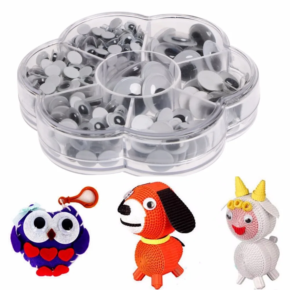 New 1Set/340Pcs 6-18mm Wobbly Wiggly Googly Eyes Toy Animal Self-adhesive DIY Craft Toy Eye Accessories
New 1Set/340Pcs 6-18mm Wobbly Wiggly Googly Eyes Toy Animal Self-adhesive DIY Craft Toy Eye Accessories