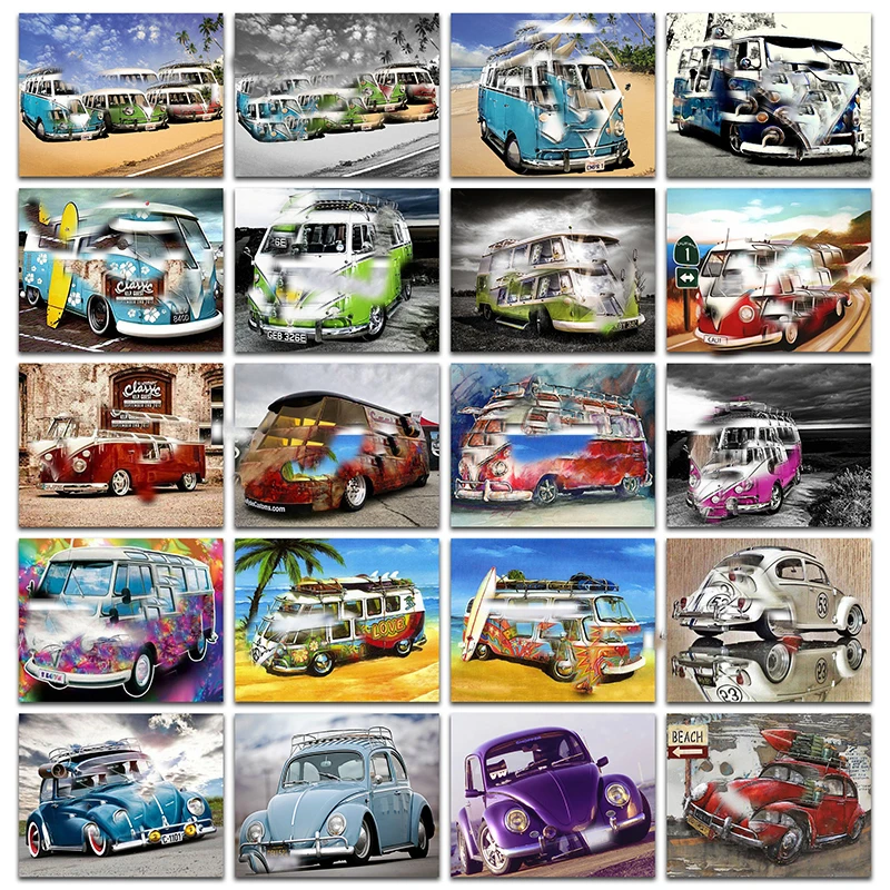 TOUOILP 5D DIY Diamond painting cross stitch car set Full square Diamond embroidery Old bus Full Round Diamond mosaic color cars
TOUOILP 5D DIY Diamond painting cross stitch car set Full square Diamond embroidery Old bus Full Round Diamond mosaic color cars