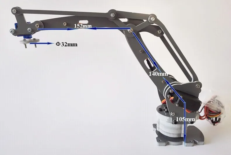 

Новейший 4-осевой Роботизированный рычаг 4 Dof механический манипулятор Stacker Servo IRB460 промышленный манипулятор модель RC игрушка