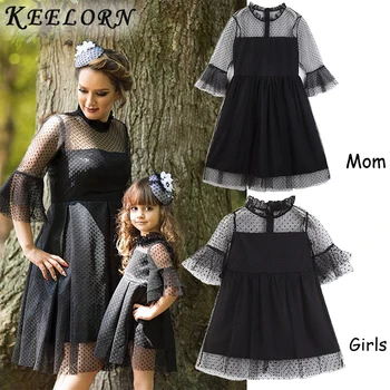 Keelorn Lace Dress Spring Family Matching Outfits Mother and Daughter Black Dress Lace Dresses with Bell Sleeve Family Look
Keelorn Lace Dress Spring Family Matching Outfits Mother and Daughter Black Dress Lace Dresses with Bell Sleeve Family Look