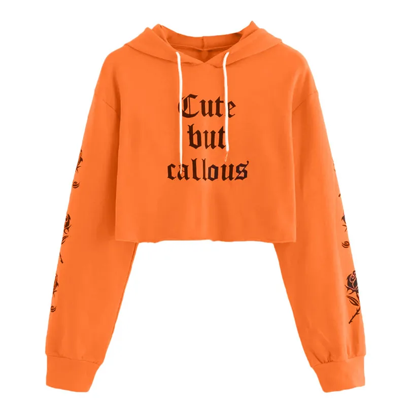 Crop Woman Hoodies Long Sleeve Hoody Long Sleeve Sweatshirt Letters Hooded Pullover Moletom Feminino Wholesales 40SR9
Crop Woman Hoodies Long Sleeve Hoody Long Sleeve Sweatshirt Letters Hooded Pullover Moletom Feminino Wholesales 40SR9