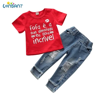 LONSANT Toddler Kids Baby Girl Short Sleeve Letter T-shirt Tops+Pant Trouser 2PCS Outfits Fashion Children Clothes N30 
LONSANT Toddler Kids Baby Girl Short Sleeve Letter T-shirt Tops+Pant Trouser 2PCS Outfits Fashion Children Clothes N30