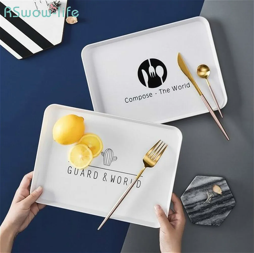 Rectangular Plastic Household Simple Bread Breakfast Plate Cup Plate Hotel Tea Tray For Fruit Bread Tray Tableware
Rectangular Plastic Household Simple Bread Breakfast Plate Cup Plate Hotel Tea Tray For Fruit Bread Tray Tableware