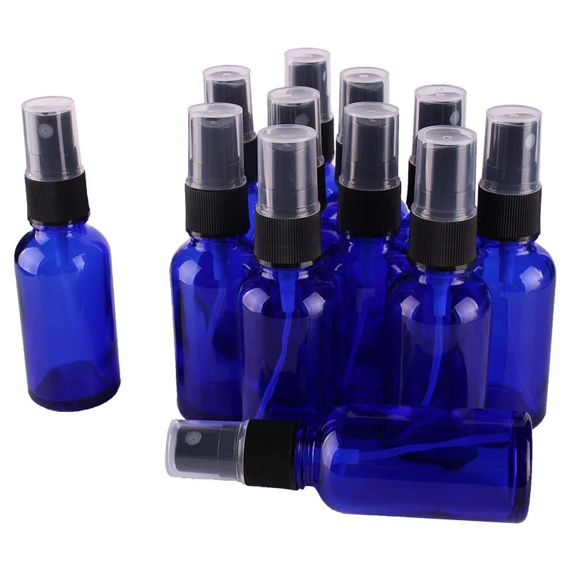 12pcs 30ml Cobalt Blue Glass Spray Bottle w/ Black Fine Mist Sprayer essential oil bottles empty cosmetic containers
12pcs 30ml Cobalt Blue Glass Spray Bottle w/ Black Fine Mist Sprayer essential oil bottles empty cosmetic containers