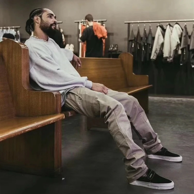 Hip Hop Kanye West Elastic Waist Loose Twill Cargo Pants Drawstring Trousers Five Pocket Styling
Hip Hop Kanye West Elastic Waist Loose Twill Cargo Pants Drawstring Trousers Five Pocket Styling