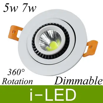 White shell Cree 5W 7W Led Cob Downlights Dimmable Led Recessed Spot Light Bulb 360Degree Rotation Warm Cold White AC90-260V 12v
White shell Cree 5W 7W Led Cob Downlights Dimmable Led Recessed Spot Light Bulb 360Degree Rotation Warm Cold White AC90-260V 12v