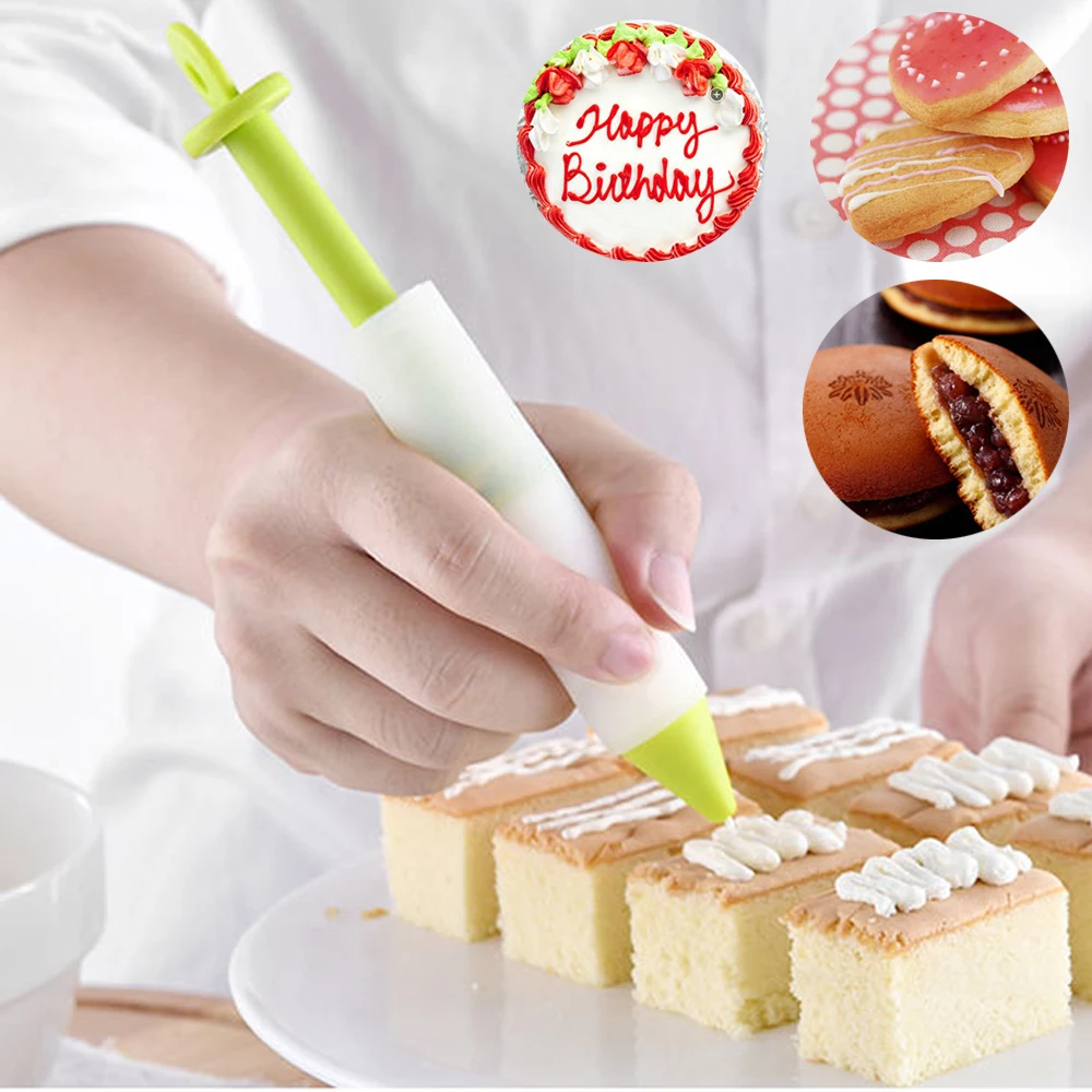 Silicone Cake Decorating Tools Biscuit Cookie Cream Icing Piping Chocolate Dessert Pastry Syringe Food Writing Frosting Pen
Silicone Cake Decorating Tools Biscuit Cookie Cream Icing Piping Chocolate Dessert Pastry Syringe Food Writing Frosting Pen