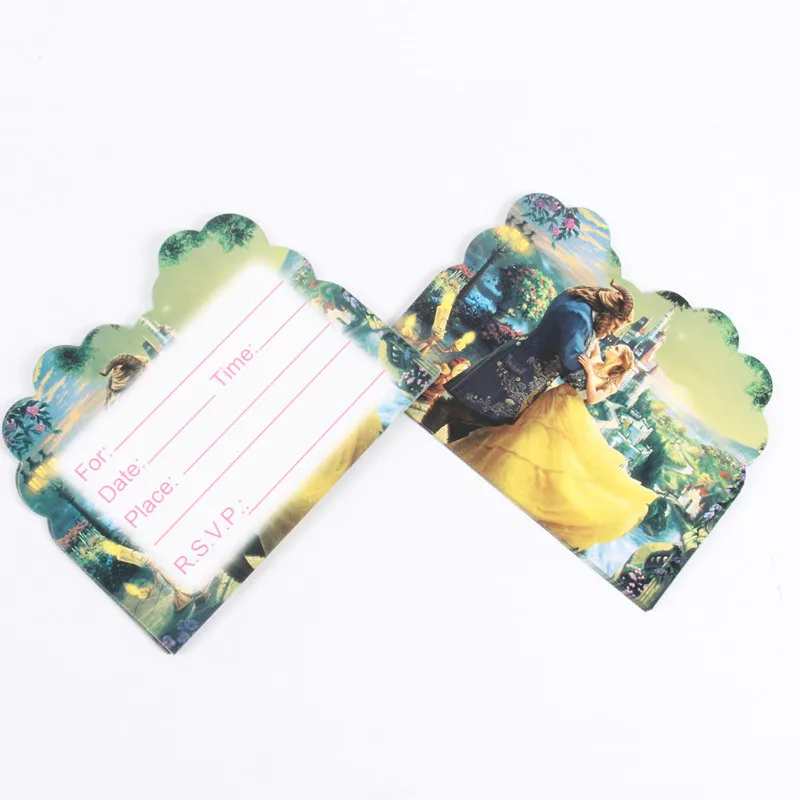 Beauty and the beast Theme Cartoon Party cards birthday cards wedding kids Birthday Party supplies Disposable tableware
Beauty and the beast Theme Cartoon Party cards birthday cards wedding kids Birthday Party supplies Disposable tableware