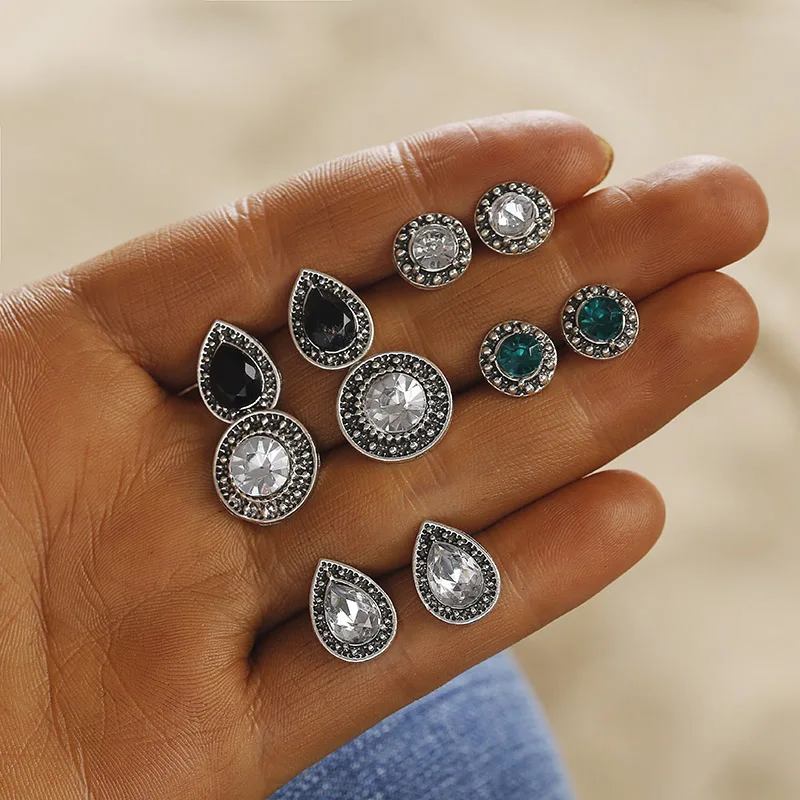 New Fashion Round Waterdrop Earrings Set Women Vintage Earrings 5 Pairs/Set Retro Small Brincos Pendientes Minimalis Jewelry
New Fashion Round Waterdrop Earrings Set Women Vintage Earrings 5 Pairs/Set Retro Small Brincos Pendientes Minimalis Jewelry
