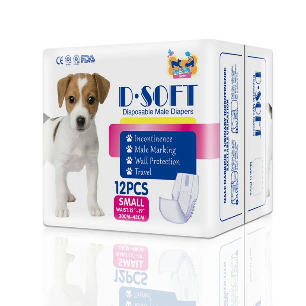 Disposable Leakproof Dog Diapers Pet Dog Diapers High Quality Male Dog Soft Super Absorbent Diapers 12 PCS/Bag Dog Diapers
Disposable Leakproof Dog Diapers Pet Dog Diapers High Quality Male Dog Soft Super Absorbent Diapers 12 PCS/Bag Dog Diapers