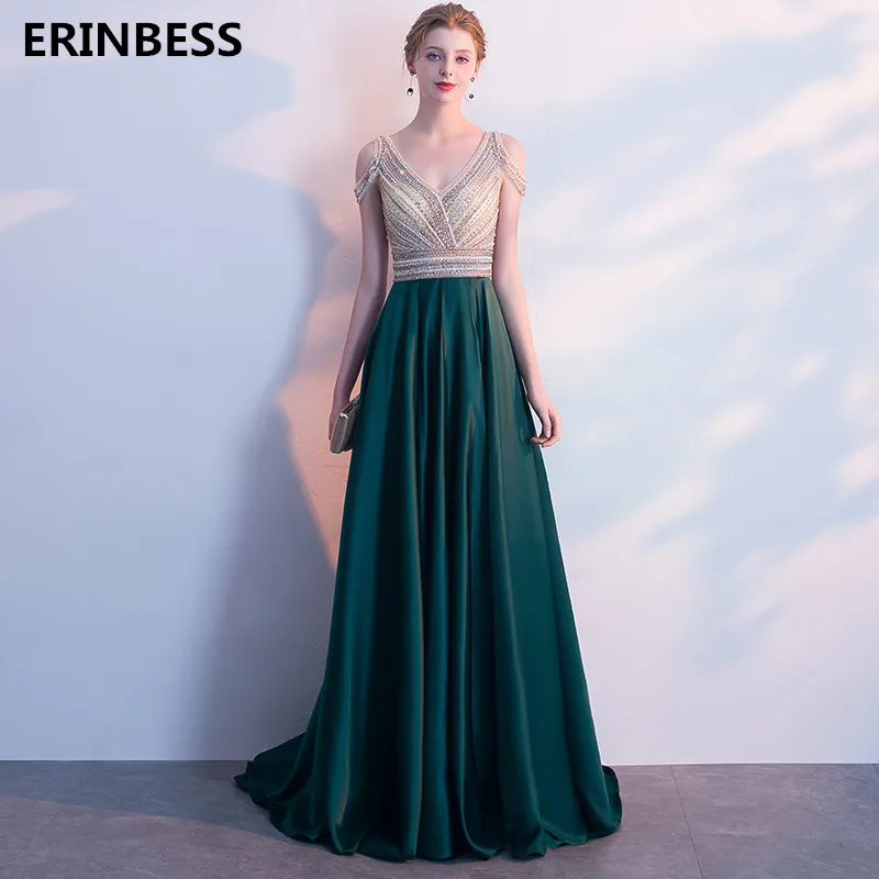 Evening Dress Vestidos De Festa Vestido Longo Para Casamento Long Evening Dresses Long V-Neck Dark Green Evening Gowns 2019
Evening Dress Vestidos De Festa Vestido Longo Para Casamento Long Evening Dresses Long V-Neck Dark Green Evening Gowns 2019
