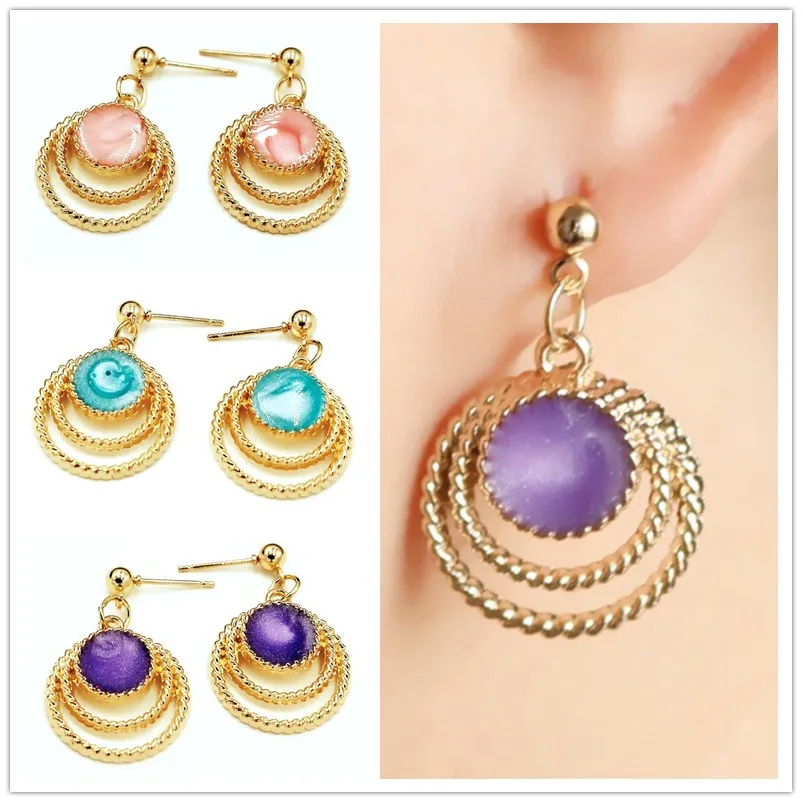 EK2094 European Sweet Multicolor Round Circles Heart Drip Drop Earring for Women Brinco Trendy Pink Blue Black Jewelry Cute Gift
EK2094 European Sweet Multicolor Round Circles Heart Drip Drop Earring for Women Brinco Trendy Pink Blue Black Jewelry Cute Gift