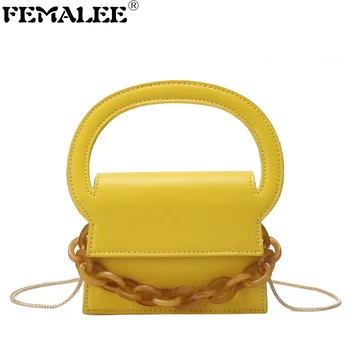 Summer Acrylic Strap Pure Color Women Shoulder Bags High Quality Small Crossbody Sac Yellow Hand Bag PU Mini Leather Handbags
Summer Acrylic Strap Pure Color Women Shoulder Bags High Quality Small Crossbody Sac Yellow Hand Bag PU Mini Leather Handbags
