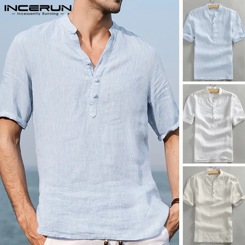 INCERUN Chinese Style 2020 Summer Solid Color Pullover Loose Shirt Thin Section Buckle Cotton Male Short Sleeve Breathable Shirt
INCERUN Chinese Style 2020 Summer Solid Color Pullover Loose Shirt Thin Section Buckle Cotton Male Short Sleeve Breathable Shirt