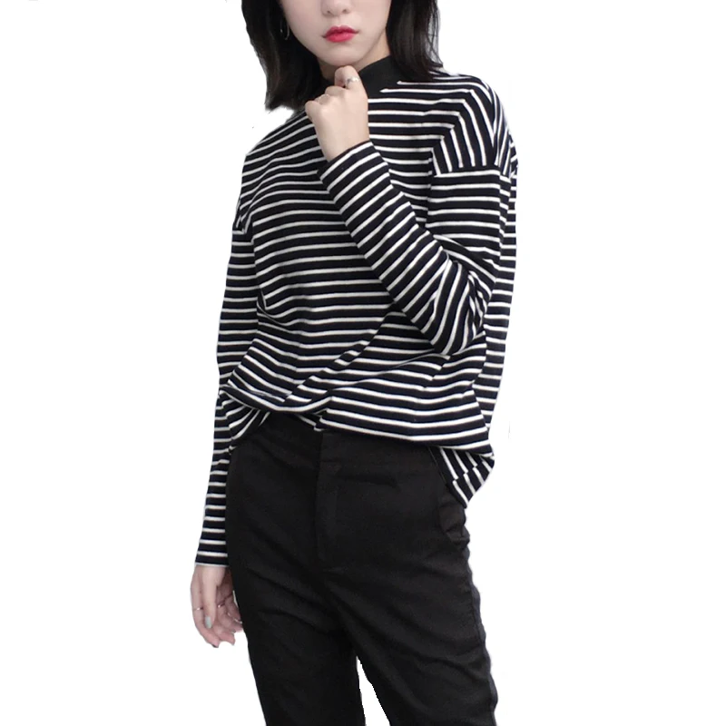 SVOKOR Autumn Thin Section Women's Tops Striped Round Neck Long Sleeve T Shirt Women Korean Version Leisure Tshirt
SVOKOR Autumn Thin Section Women's Tops Striped Round Neck Long Sleeve T Shirt Women Korean Version Leisure Tshirt