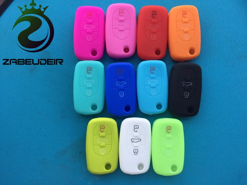 Pusakieyy 1pc Silicone key Case Cover For Audi A2 A3 A4 A6 A8 3 Buttons Flip Remote Fob shell Black Red Pink Blue white Orange
Pusakieyy 1pc Silicone key Case Cover For Audi A2 A3 A4 A6 A8 3 Buttons Flip Remote Fob shell Black Red Pink Blue white Orange