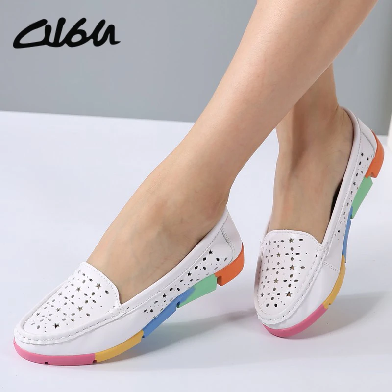 O16U Women Casual Ballet loafers Flats Shoes Perforated Genuine Leather Slip on Cut Out Camouflage Ladies Soft ballerina Summer
O16U Women Casual Ballet loafers Flats Shoes Perforated Genuine Leather Slip on Cut Out Camouflage Ladies Soft ballerina Summer