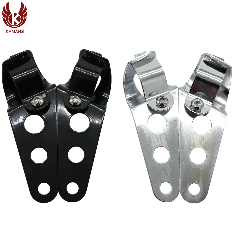 KAMANSI Universal Motorcycle Headlight Mount Brackets Fork Ear Chopper Headlamp Holder Adjust Motor Fork Mount Black or Silver
KAMANSI Universal Motorcycle Headlight Mount Brackets Fork Ear Chopper Headlamp Holder Adjust Motor Fork Mount Black or Silver